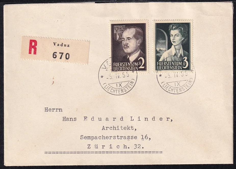 Liechtenstein, Freimarken, Nr.332-333