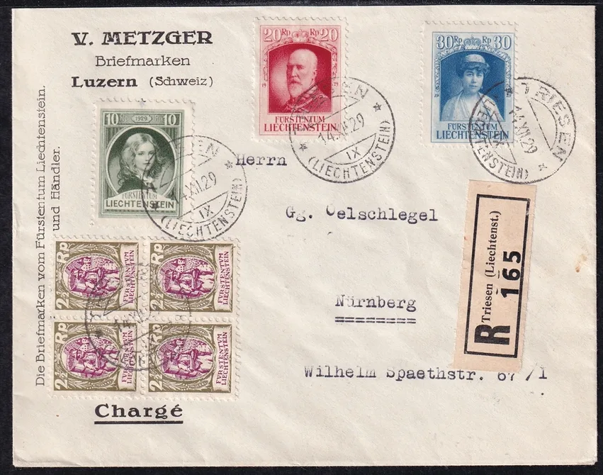 Liechtenstein, Freimarken, Nr.54-56+