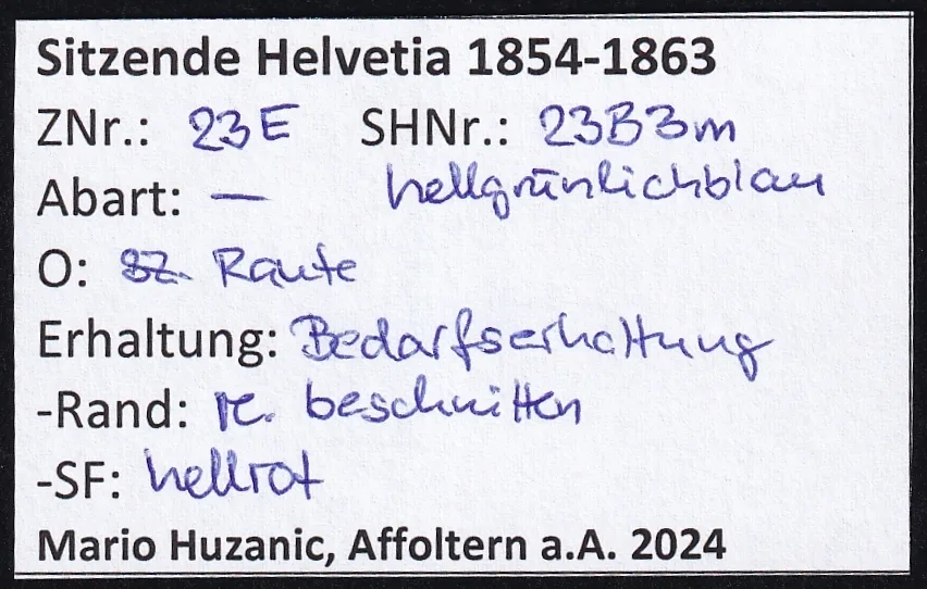 Schweiz Strubel SBK Nr. 23E gestempelt – Bild 2