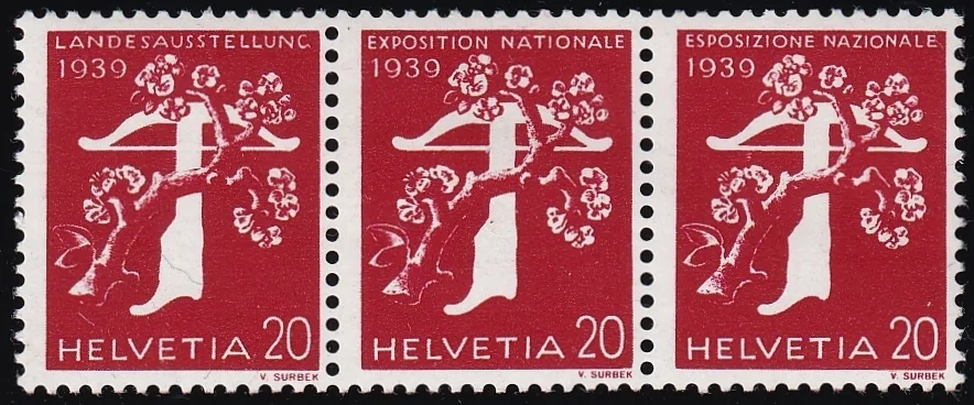Schweiz, Rollenmarken, Landi, Nr.27a/238yRM