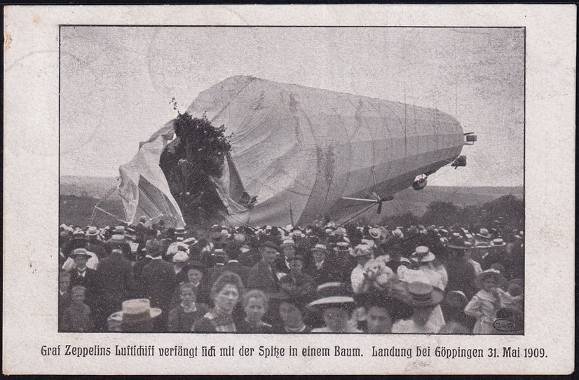 Deutschland, Ansichtskarten, Graf Zeppelin, Landung bei Göppingen