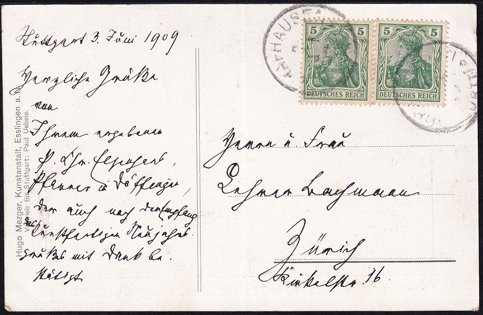 Deutschland, Ansichtskarten, Graf Zeppelin, Landung bei Göppingen – Bild 2