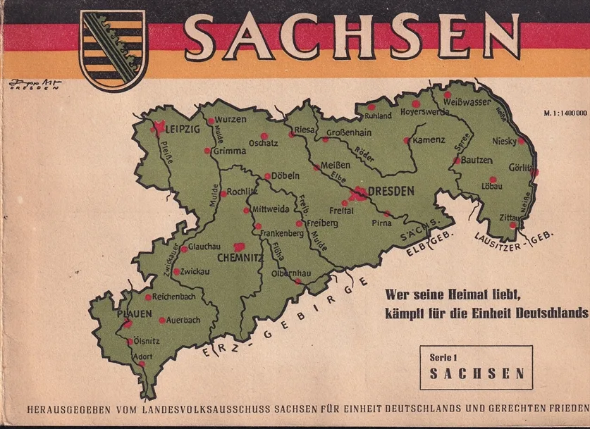 Deutschland, Deutsche Demokratische Republik, Heft mit 50 Vignetten zum Ruhme Sachsens