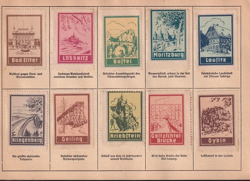 Deutschland, Deutsche Demokratische Republik, Heft mit 50 Vignetten zum Ruhme Sachsens – Bild 3