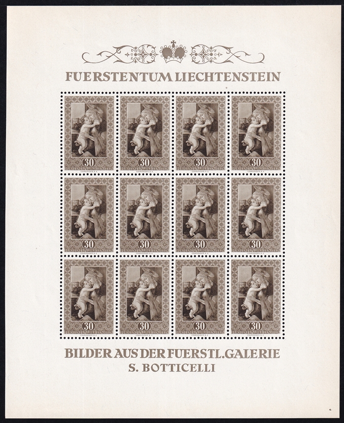 Liechtenstein 1952 Bogensatz Mi. Nr. 306 bis 308 - postfrisch ** – Bild 3