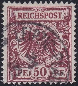 Deutschland, Deutsches Reich, Nr.50Dba, lilabraun