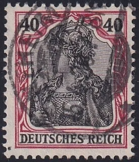 Deutschland, Deutsches Reich, Nr.90 IIa, 40 Pfg., Kriegsdruck