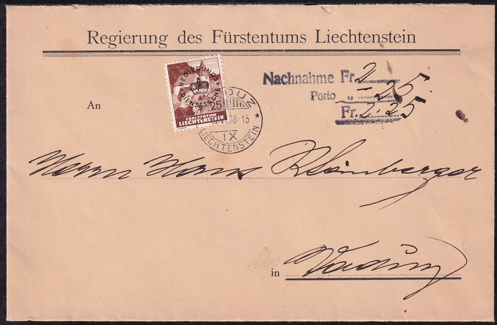 Liechtenstein, Dienstmarken, Nr.23