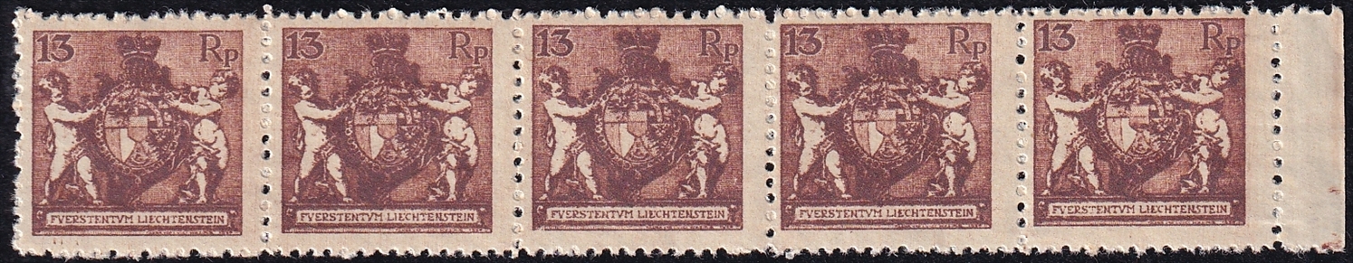 Liechtenstein, Freimarken, Nr.51B, Zä 12,5