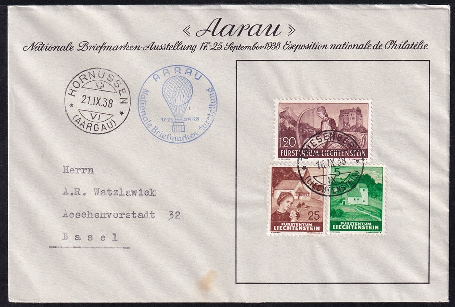 Liechtenstein, Luftpost, Freimarken Nr.168+