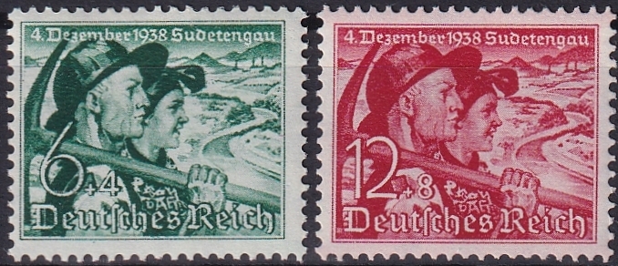Deutschland, Deutsches Reich, Volksabstimmung Sudetenland, Nr.684-685