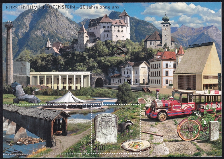 Liechtenstein 2016 Nr. 1831-1833 "Liechtenstein ohne uns" Block 28 postfrisch ** - frankaturgültig