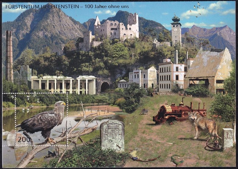 Liechtenstein 2016 Nr. 1831-1833 "Liechtenstein ohne uns" Block 28 postfrisch ** - frankaturgültig – Bild 2