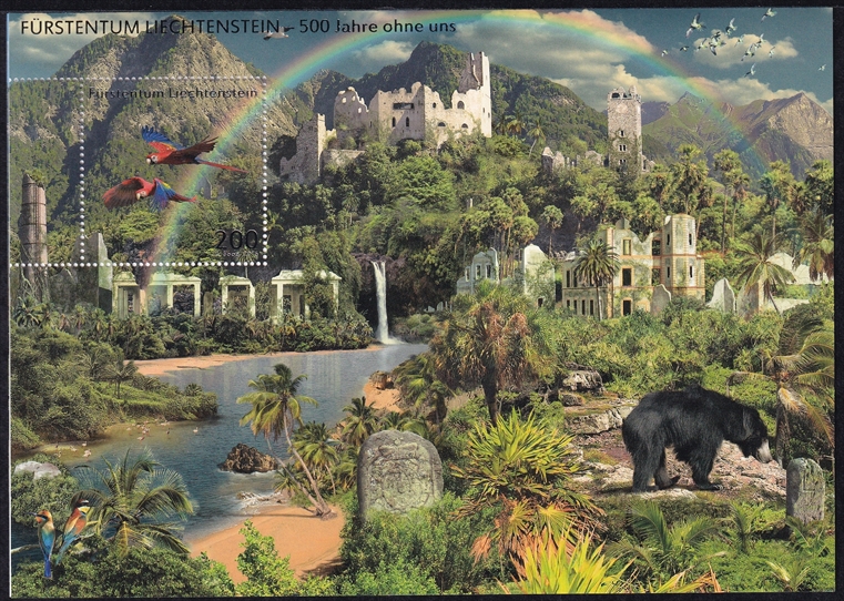 Liechtenstein 2016 Nr. 1831-1833 "Liechtenstein ohne uns" Block 28 postfrisch ** - frankaturgültig – Bild 3