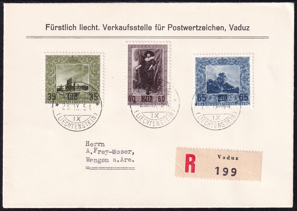 Liechtenstein, Freimarken, FDC, Nr.326-328