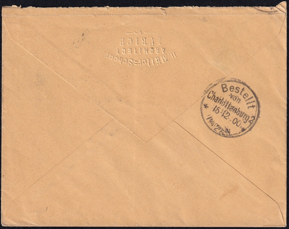 Schweiz, UPU, Frankaturen, Nr.79B, sauber auf Brief nach Charlottenburg – Bild 2