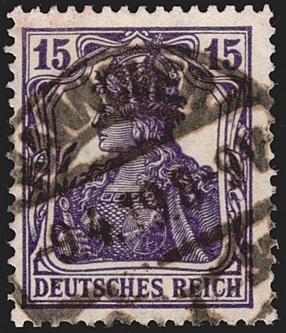 Deutschland, Deutsches Reich, Nr.101c, 15Pfg, schwarzviolett, sauber gestempelt HANNOVER, signiert