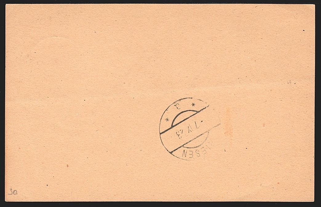 Liechtenstein Ganzsachen 1921 "POSTKARTE" Mi. Nr. P2 gestempelt ESCHEN – Bild 2