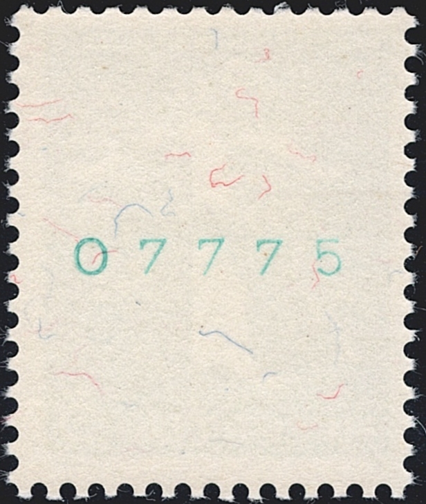 Schweiz, Freimarken, Landesausstellung Zürich 1939, Nr.232yRM, 5Rp. grün, Rollenmarke mit Nr. O 7775 – Bild 2
