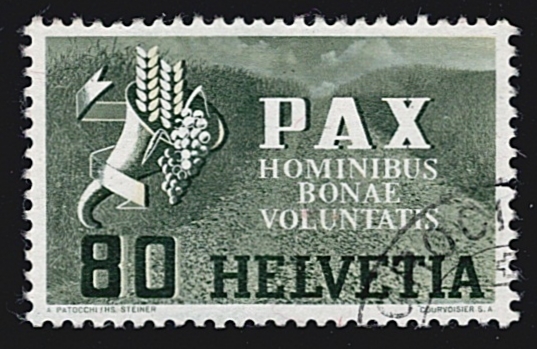 Schweiz, Freimarken, PAX, Nr.269, 80Rp., sauber gestempelt