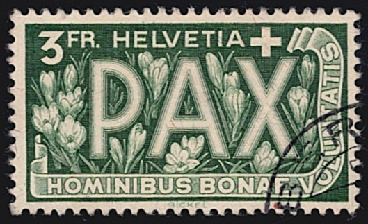 Schweiz, Freimarken, PAX, Nr.272, 3Fr., sauber gestempelt BERN