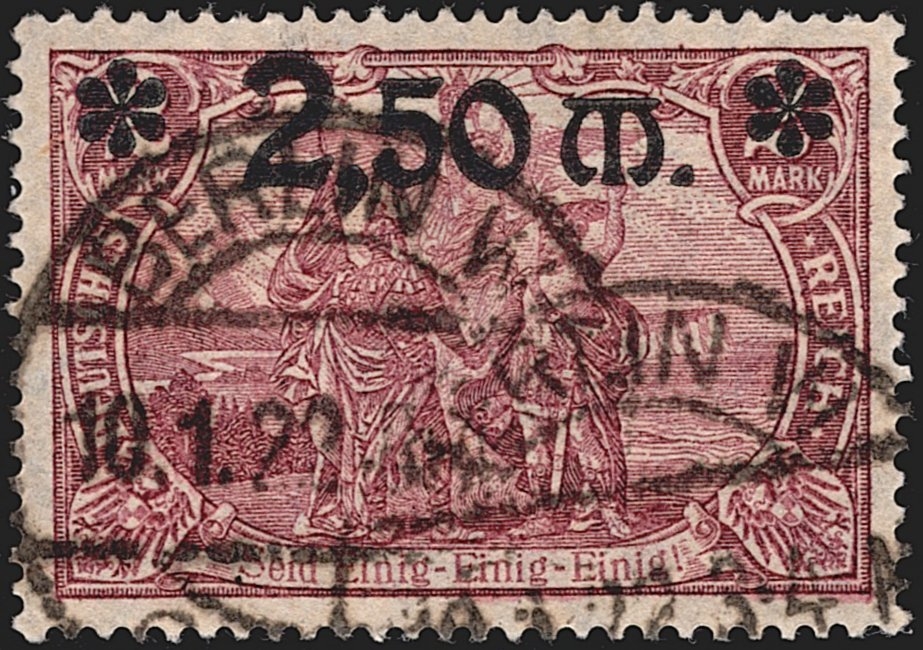 Deutschland, Deutsches Reich, Nr.118, 2.50M, braunlila, gestempelt BERLIN, gestempelt, signiert