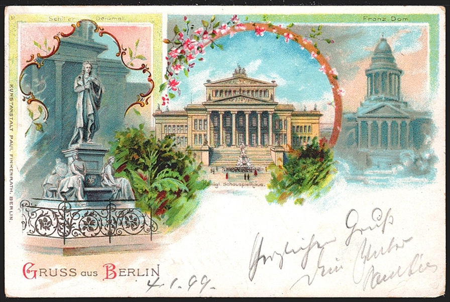Deutschland, Lithographien, Gruss aus BERLIN, 3 Bilder, 1899