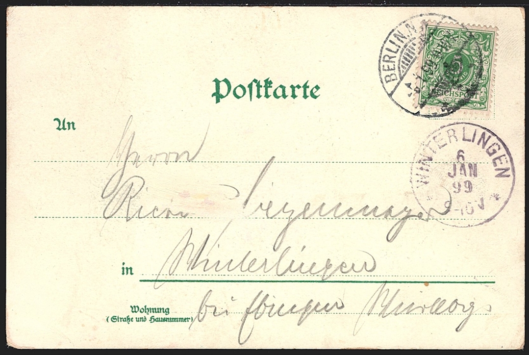 Deutschland, Lithographien, Gruss aus BERLIN, 3 Bilder, 1899 – Bild 2