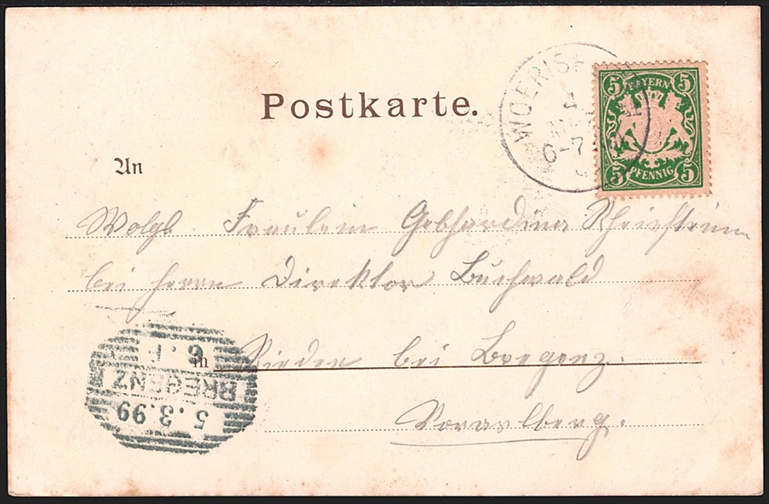 Deutschland, Lithographien, Gruss aus WÖRISHOFEN, 4 Bilder, teils nachcoleriert, 1899 – Bild 2