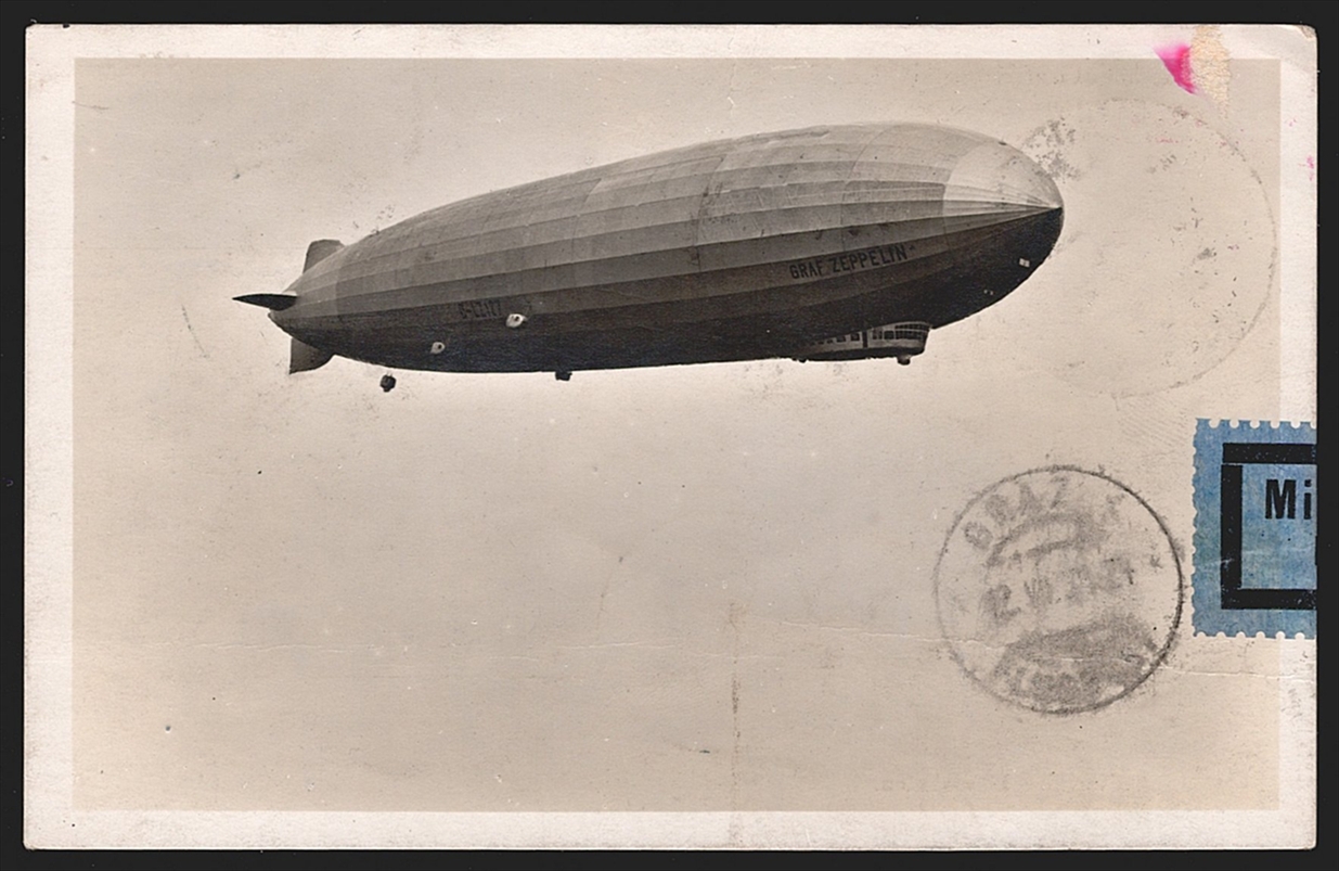 Österreich, Flugpost, Zeppelinpost, 1931, Wienfahrt, Abwurf Graz, Sonderstempel WIEN 1, Nr.199AI – Bild 2