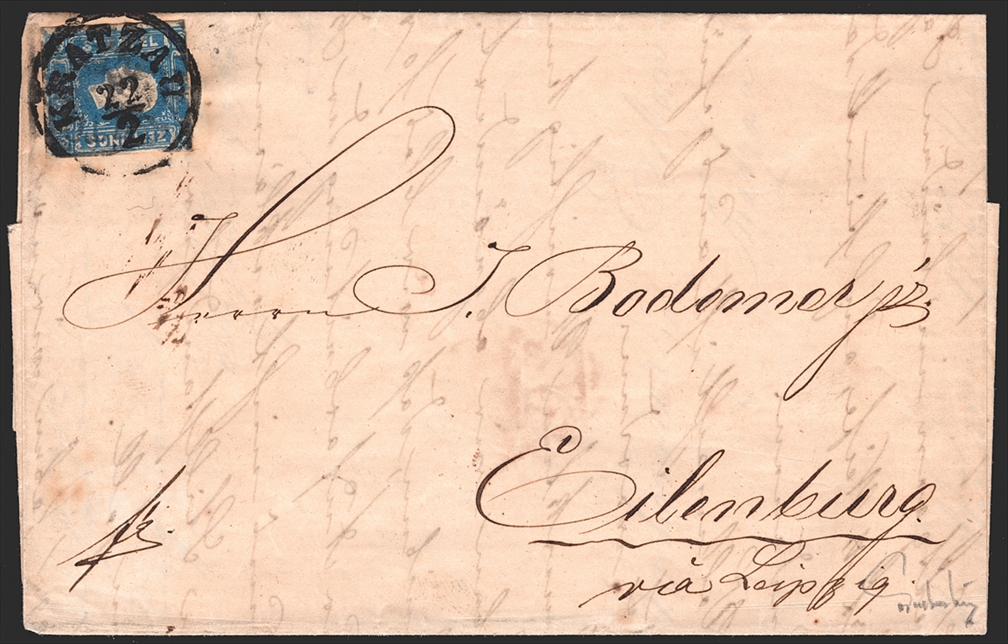 Österreich Zeitungsmarken 1858 1.05 Kreuzer missbräuchlich als 9 Kreuzer Freimarke verwendet - RRR ausserordentlich seltenes Prachtstück - für eine grosse Österreich Sammlung