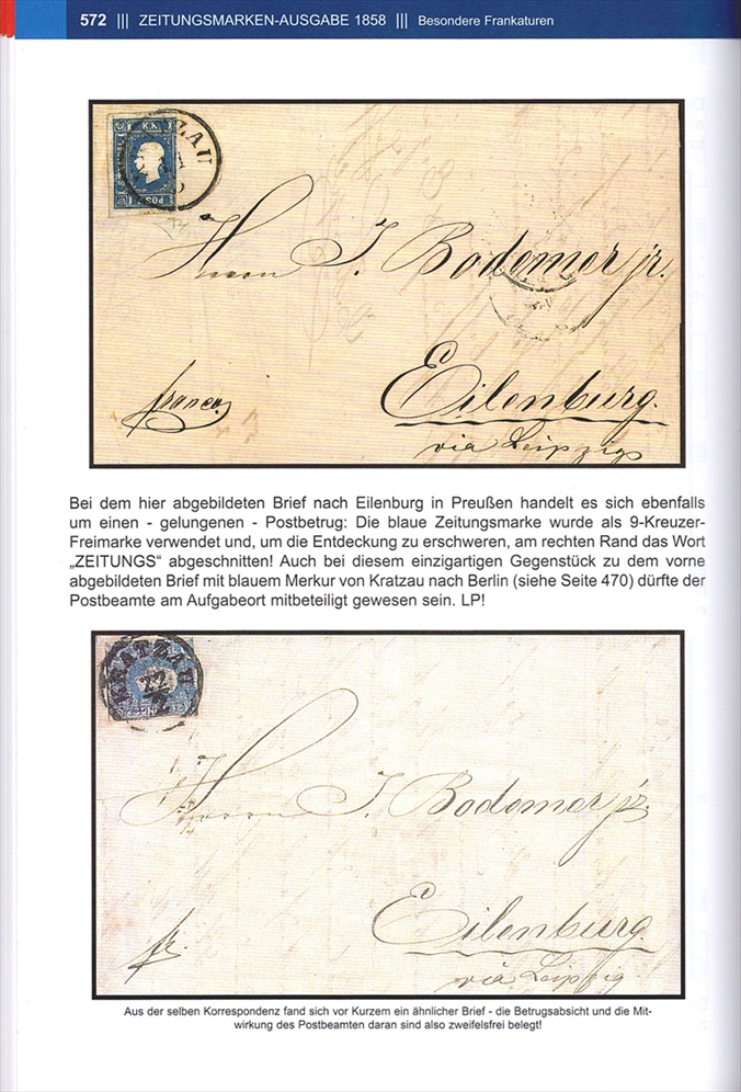 Österreich Zeitungsmarken 1858 1.05 Kreuzer missbräuchlich als 9 Kreuzer Freimarke verwendet - RRR ausserordentlich seltenes Prachtstück - für eine grosse Österreich Sammlung – Bild 5