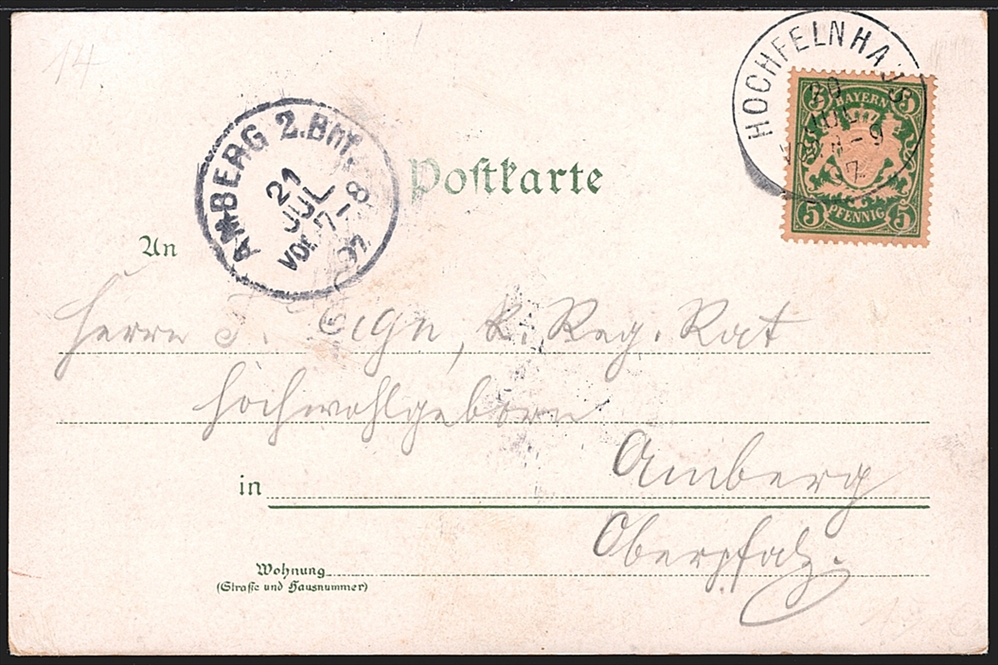 Deutschland, Lithographien, CHIEMSEE Alpen-Gruss vom HOCHFELLN, 5 Bilder, 1897 – Bild 2