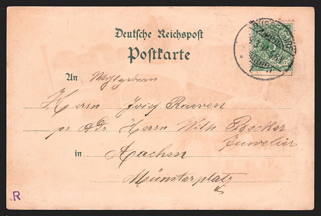 Deutschland, Lithographien, Gruss aus DÜSSELDORF, 4 Bilder, 1894 – Bild 2