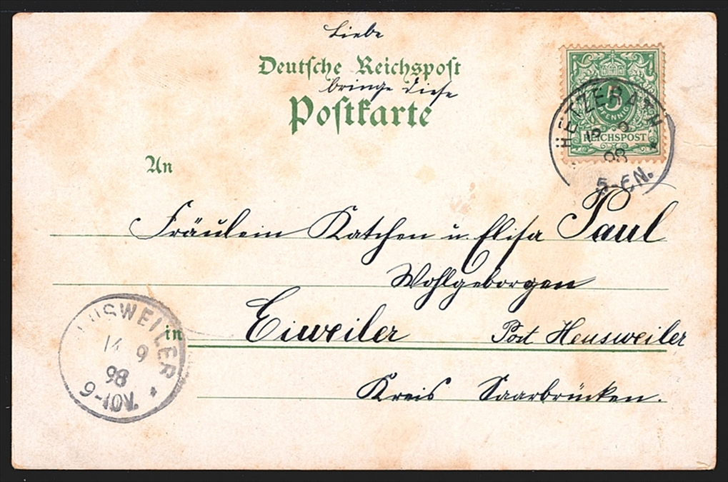 Deutschland, Lithographien, Gruss aus EBERHARDSKLAUSEN, 3 Bild, 1898 – Bild 2