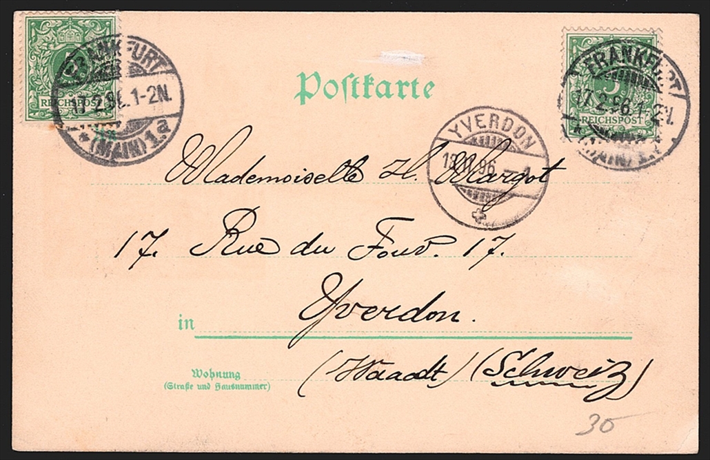 Deutschland, Lithographien, Gruss aus FRANKFURT, 3 Bilder, 1896 – Bild 2