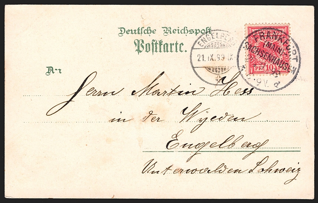 Deutschland, Lithographien, Gruss aus FRANKFURT, 3 Bilder, 1899 – Bild 2