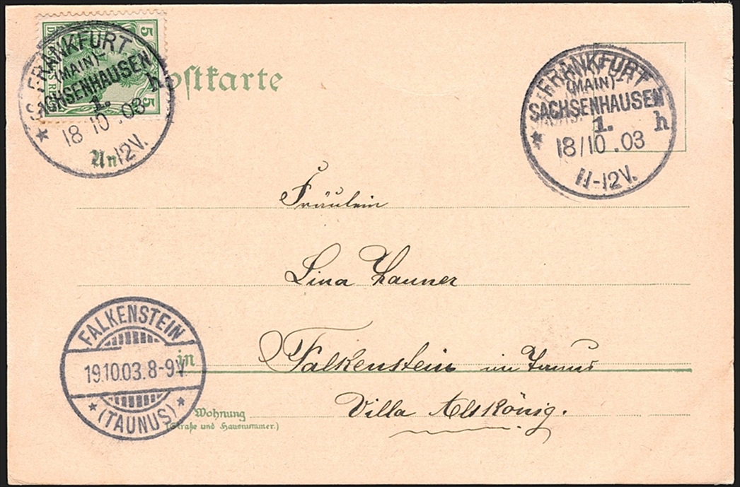 Deutschland, Lithographien, Gruss aus FRANKFURT, 3 Bilder, 1903 – Bild 2