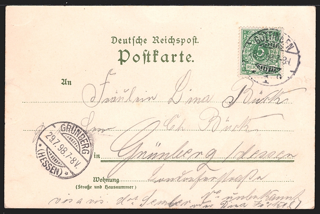 Deutschland, Lithographien, Gruss aus GÖTTINGEN,6 Bilder, 1898 – Bild 2