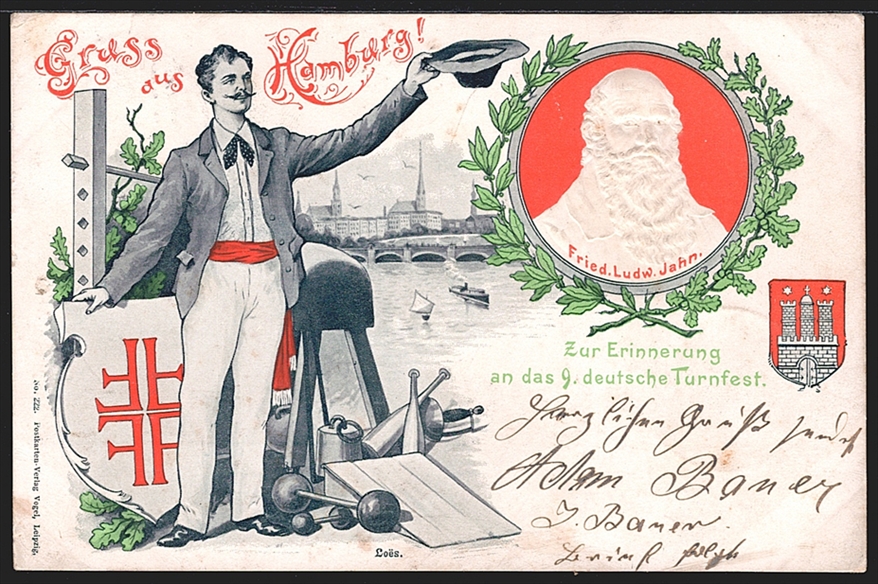 Deutschland, Lithographien, Gruss aus HAMBURG, 2 Bilder, 1898