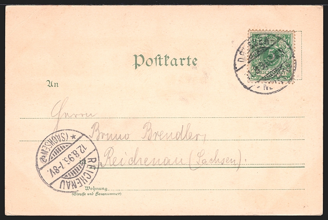 Deutschland, Lithographien, Gruss aus HAMBURG, 3 Bilder, 1896 – Bild 2