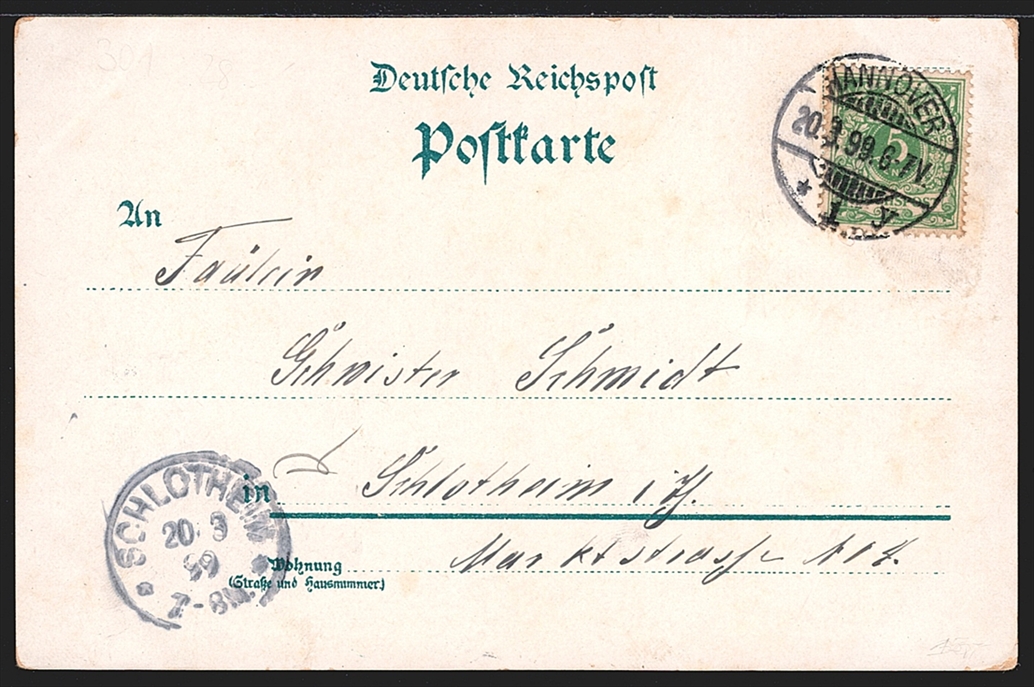 Deutschland, Lithographien, Gruss aus HANNOVER, 2 Bilder, 1899 – Bild 2