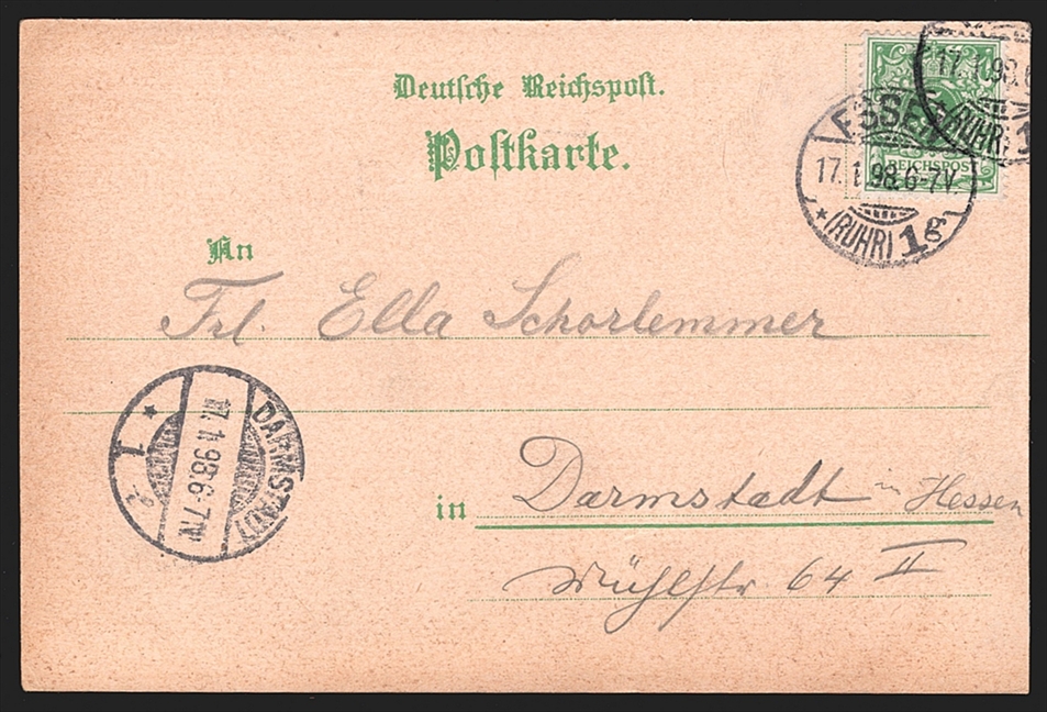Deutschland, Lithographien, Gruss aus HOTEL MONOPOL ESSEN, 2 Bilder, 1898, MINIM tIPPEX – Bild 2