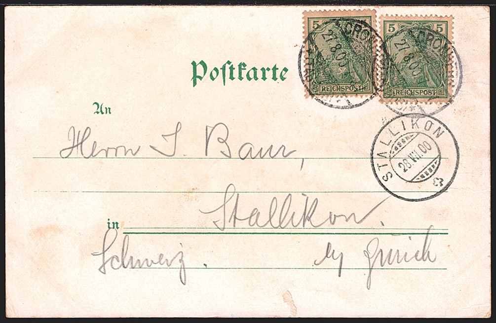 Deutschland, Lithographien, Gruss aus KÖNIGSTEIN, 4 Bilder, 1900 – Bild 2