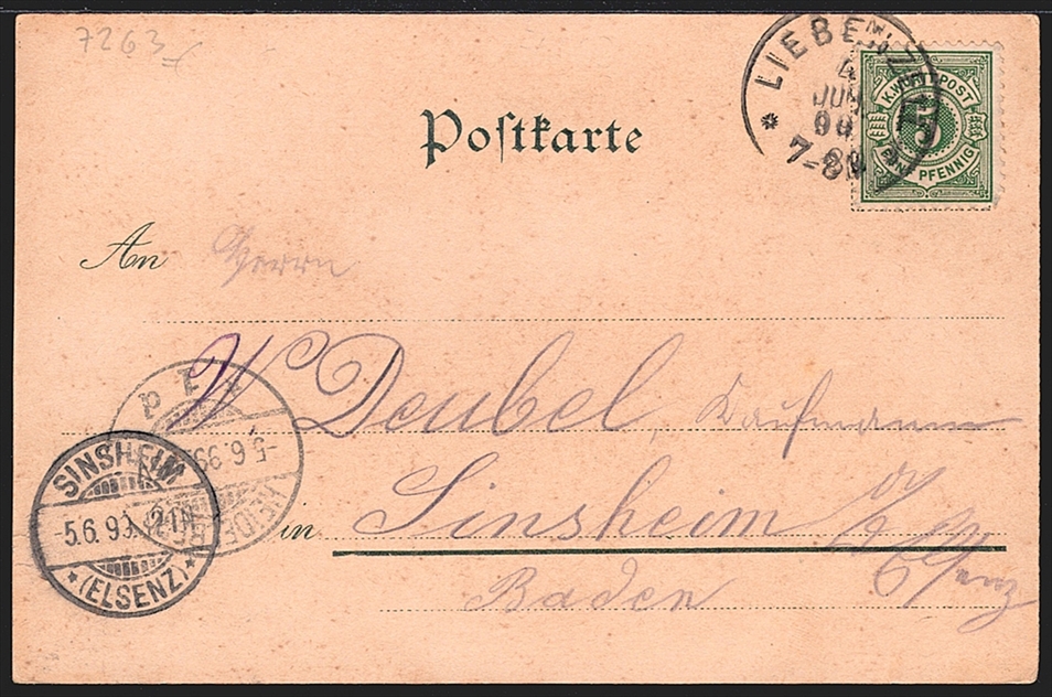 Deutschland, Lithographien, Gruss aus LIEBENZELL, 4 Bilder, 1899 – Bild 2