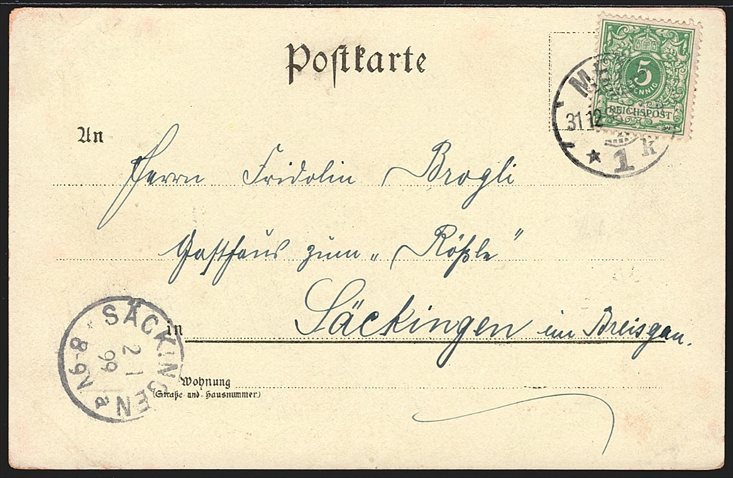 Deutschland, Lithographien, Gruss aus METZ, 3 Bilder, 1899 – Bild 2