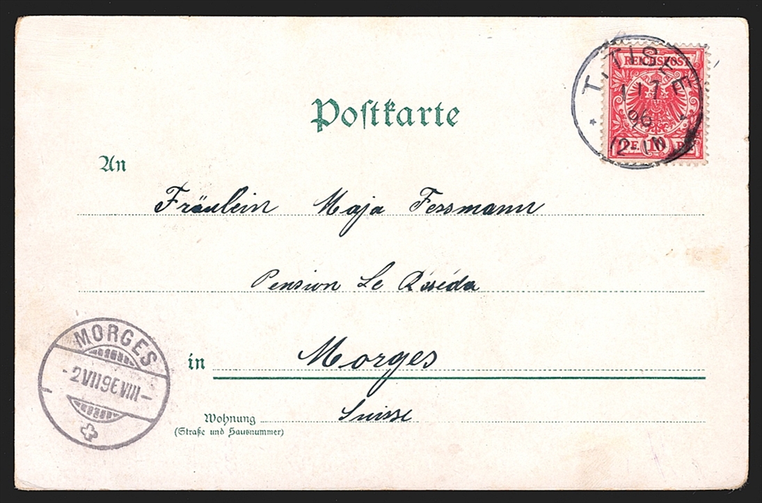 Deutschland, Lithographien, Gruss vom FELDBERG, 3 Bilder, 1896 – Bild 2