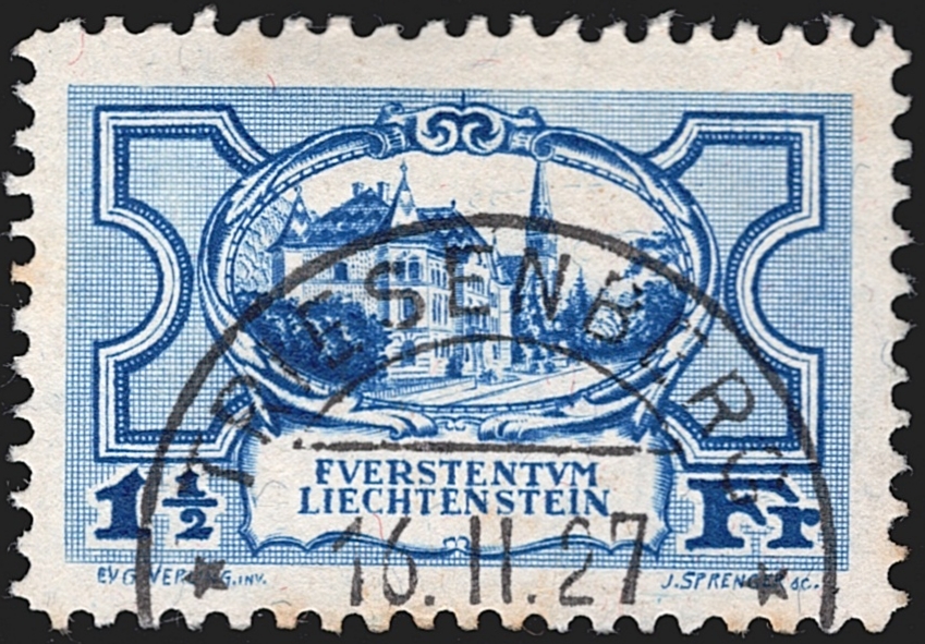 Liechtenstein, Freimarken, Nr.70, Regierungsgebäude, gestempelt TRIESENERG