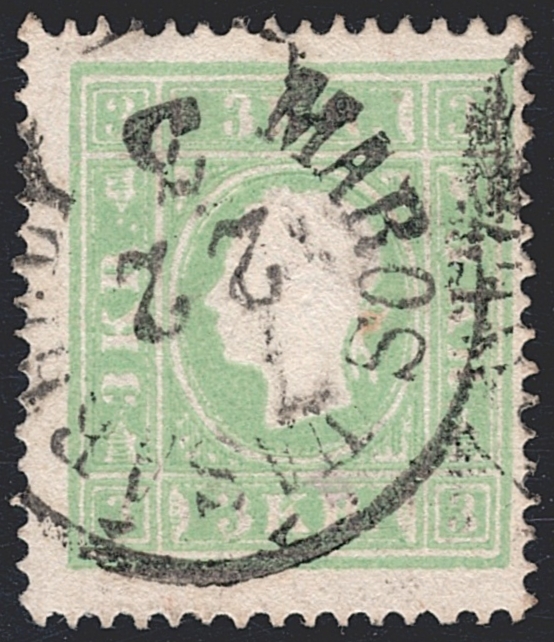 Österreich 1859 3 Kreuzer ANK Nr. 12 "grün" mit Stempel MAROS VASARHELY