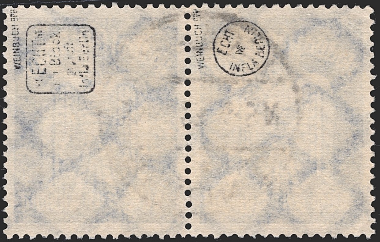 Deutschland, Deutsches Reich, Flugpost, Nr.267, waagrechtes Paar, gestempelt BERLIN, signiert – Bild 2